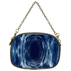 Worm Hole Line Space Blue Chain Purses (one Side)  by Mariart