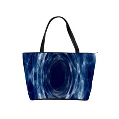 Worm Hole Line Space Blue Shoulder Handbags by Mariart