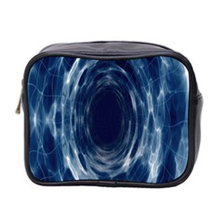 Worm Hole Line Space Blue Mini Toiletries Bag 2-side by Mariart