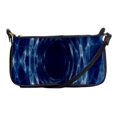 Worm Hole Line Space Blue Shoulder Clutch Bags