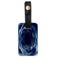 Worm Hole Line Space Blue Luggage Tags (one Side)  by Mariart