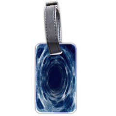 Worm Hole Line Space Blue Luggage Tags (two Sides) by Mariart