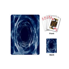 Worm Hole Line Space Blue Playing Cards (mini)  by Mariart