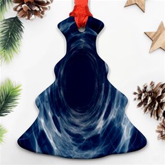 Worm Hole Line Space Blue Christmas Tree Ornament (two Sides) by Mariart