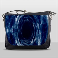 Worm Hole Line Space Blue Messenger Bags