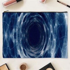 Worm Hole Line Space Blue Cosmetic Bag (xxxl)  by Mariart