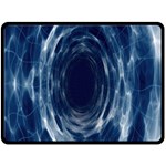 Worm Hole Line Space Blue Double Sided Fleece Blanket (Large)  80 x60  Blanket Front