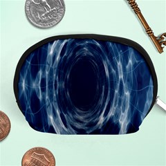 Worm Hole Line Space Blue Accessory Pouches (medium)  by Mariart