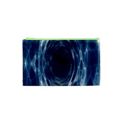 Worm Hole Line Space Blue Cosmetic Bag (xs)