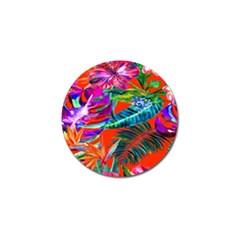 Aloha Hawaiian Flower Floral Sexy Summer Orange Golf Ball Marker (4 Pack) by Mariart