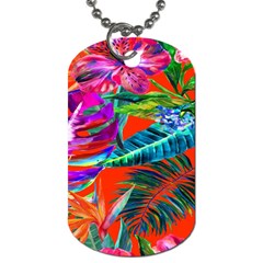 Aloha Hawaiian Flower Floral Sexy Summer Orange Dog Tag (two Sides) by Mariart