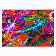 Aloha Hawaiian Flower Floral Sexy Summer Orange Large Glasses Cloth (2-side) by Mariart