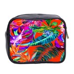 Aloha Hawaiian Flower Floral Sexy Summer Orange Mini Toiletries Bag 2-Side Back