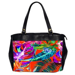 Aloha Hawaiian Flower Floral Sexy Summer Orange Office Handbags (2 Sides) 