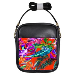 Aloha Hawaiian Flower Floral Sexy Summer Orange Girls Sling Bags by Mariart