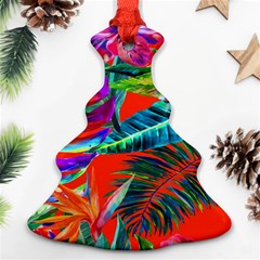 Aloha Hawaiian Flower Floral Sexy Summer Orange Ornament (christmas Tree) 