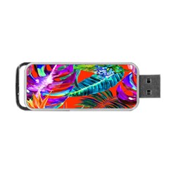 Aloha Hawaiian Flower Floral Sexy Summer Orange Portable Usb Flash (one Side) by Mariart