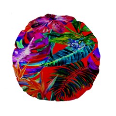 Aloha Hawaiian Flower Floral Sexy Summer Orange Standard 15  Premium Round Cushions