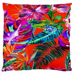 Aloha Hawaiian Flower Floral Sexy Summer Orange Large Flano Cushion Case (two Sides) by Mariart