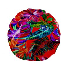 Aloha Hawaiian Flower Floral Sexy Summer Orange Standard 15  Premium Flano Round Cushions by Mariart