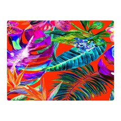 Aloha Hawaiian Flower Floral Sexy Summer Orange Double Sided Flano Blanket (mini) 