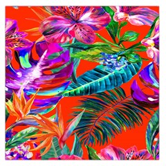 Aloha Hawaiian Flower Floral Sexy Summer Orange Large Satin Scarf (square) by Mariart