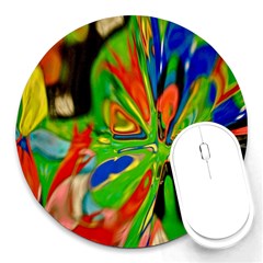 Acrobat Wormhole Transmitter Monument Socialist Reality Rainbow Round Mousepads by Mariart