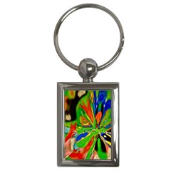 Acrobat Wormhole Transmitter Monument Socialist Reality Rainbow Key Chains (rectangle)  by Mariart