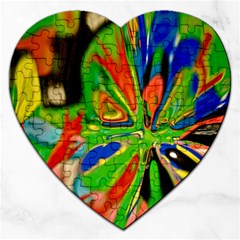 Acrobat Wormhole Transmitter Monument Socialist Reality Rainbow Jigsaw Puzzle (heart) by Mariart