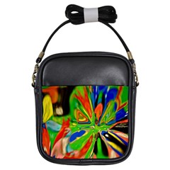 Acrobat Wormhole Transmitter Monument Socialist Reality Rainbow Girls Sling Bags by Mariart