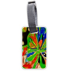 Acrobat Wormhole Transmitter Monument Socialist Reality Rainbow Luggage Tags (one Side)  by Mariart