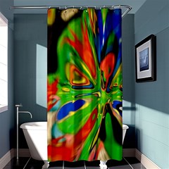 Acrobat Wormhole Transmitter Monument Socialist Reality Rainbow Shower Curtain 36  X 72  (stall)  by Mariart