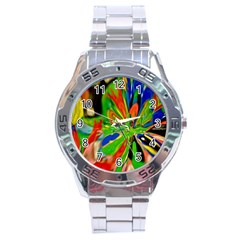 Acrobat Wormhole Transmitter Monument Socialist Reality Rainbow Stainless Steel Analogue Watch