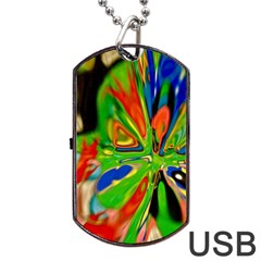 Acrobat Wormhole Transmitter Monument Socialist Reality Rainbow Dog Tag Usb Flash (one Side) by Mariart