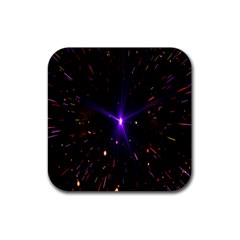 Animation Plasma Ball Going Hot Explode Bigbang Supernova Stars Shining Light Space Universe Zooming Rubber Coaster (square)  by Mariart