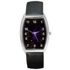 Animation Plasma Ball Going Hot Explode Bigbang Supernova Stars Shining Light Space Universe Zooming Barrel Style Metal Watch by Mariart