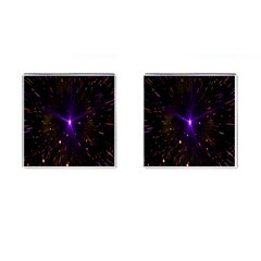 Animation Plasma Ball Going Hot Explode Bigbang Supernova Stars Shining Light Space Universe Zooming Cufflinks (square) by Mariart