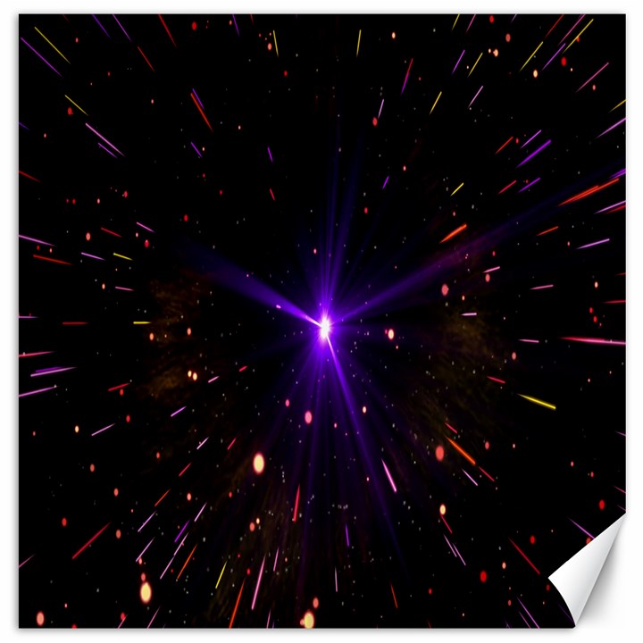 Animation Plasma Ball Going Hot Explode Bigbang Supernova Stars Shining Light Space Universe Zooming Canvas 20  x 20  