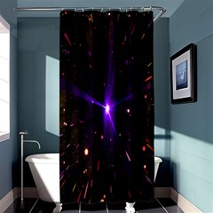 Animation Plasma Ball Going Hot Explode Bigbang Supernova Stars Shining Light Space Universe Zooming Shower Curtain 36  X 72  (stall)  by Mariart