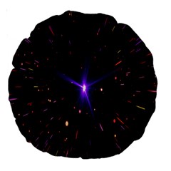 Animation Plasma Ball Going Hot Explode Bigbang Supernova Stars Shining Light Space Universe Zooming Large 18  Premium Round Cushions by Mariart