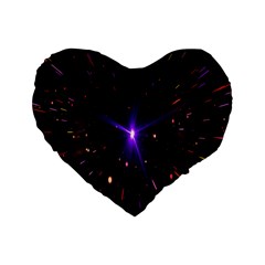 Animation Plasma Ball Going Hot Explode Bigbang Supernova Stars Shining Light Space Universe Zooming Standard 16  Premium Heart Shape Cushions