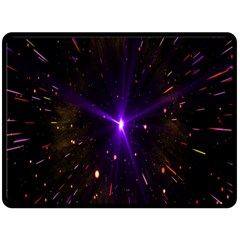 Animation Plasma Ball Going Hot Explode Bigbang Supernova Stars Shining Light Space Universe Zooming Double Sided Fleece Blanket (large) 