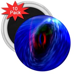 Black Hole Blue Space Galaxy 3  Magnets (10 Pack) 