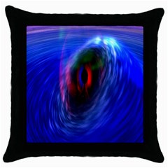 Black Hole Blue Space Galaxy Throw Pillow Case (black)