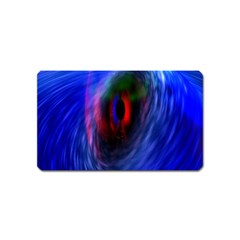 Black Hole Blue Space Galaxy Magnet (name Card) by Mariart