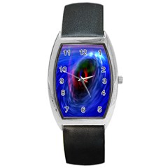 Black Hole Blue Space Galaxy Barrel Style Metal Watch