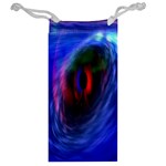 Black Hole Blue Space Galaxy Jewelry Bag Back