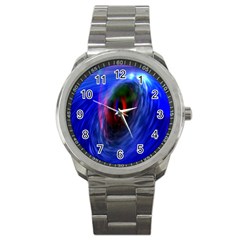 Black Hole Blue Space Galaxy Sport Metal Watch