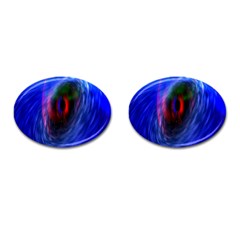 Black Hole Blue Space Galaxy Cufflinks (oval) by Mariart