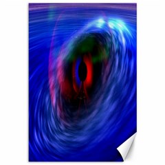 Black Hole Blue Space Galaxy Canvas 12  X 18  